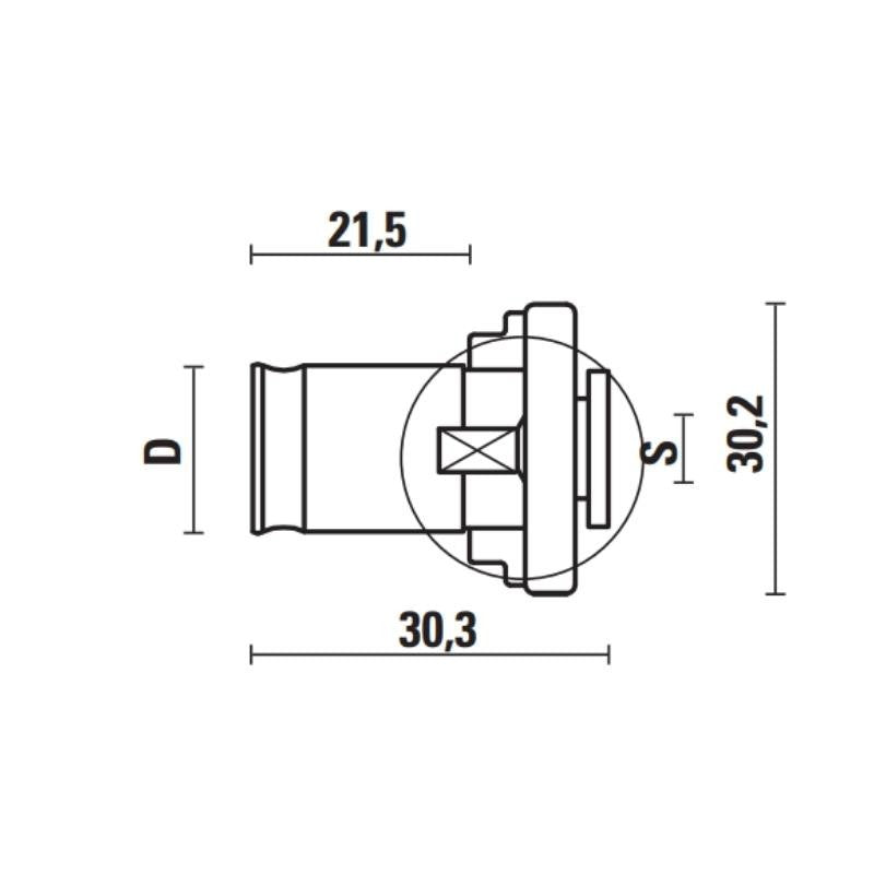 Snelwisselbussen voor tappen DIN 371 – UT100