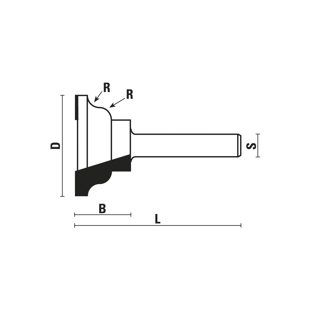 HM dubbelradiusfrezen Z2 – A186/B186