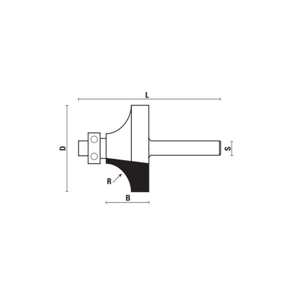 HM afrondfrezen met Delrin-lager Z2 – C323