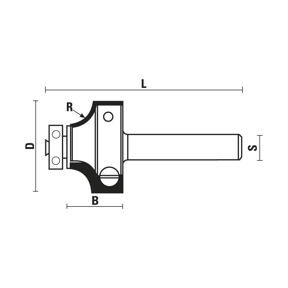 HM wisselmes afrondfrees met lager Z2 – WC123