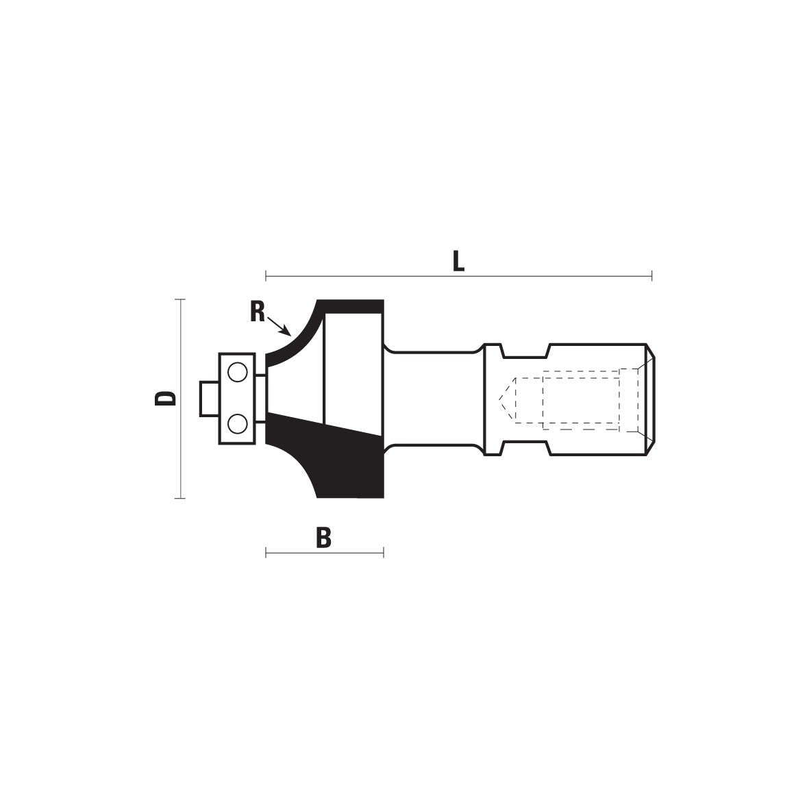 HM radiusfrezen met lager voor ELU Z2 – F111
