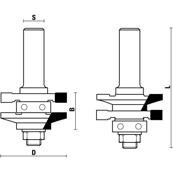 HM profiel- en contraprofielfreesset met lagergeleiding Z2 – E194-G194-C194
