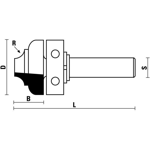 HM klassieke profielfrezen met bovenlager Z2 – E135-G135