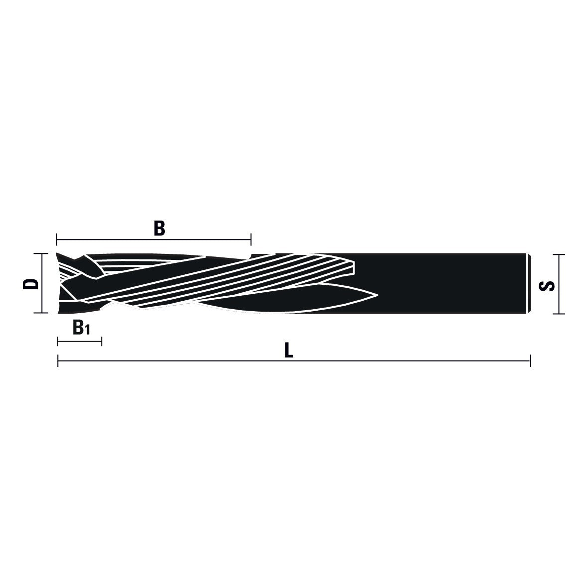 VHM slotkast-compressiefrezen Z3+3 – T356.M