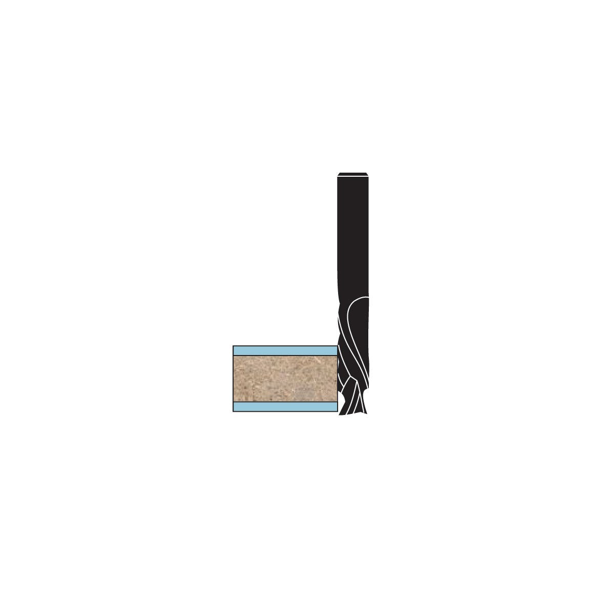 VHM slotkast-compressiefrezen Z2+2 – T156.M
