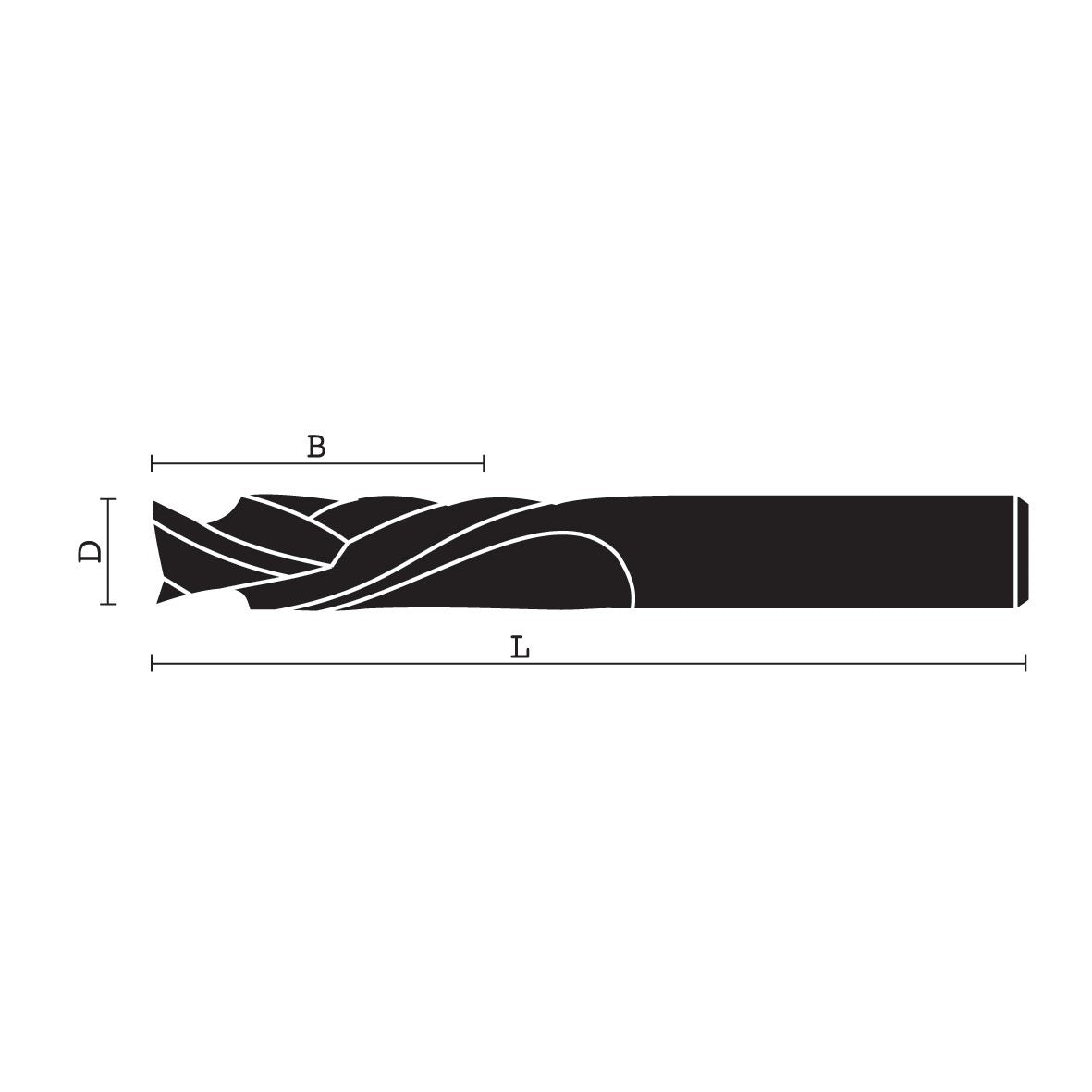 VHM compressiefrezen Z2+2 – T156