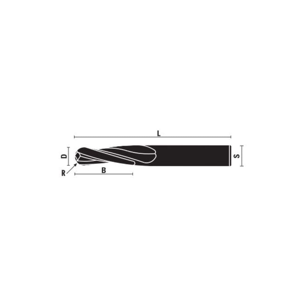 VHM radiusfrezen Z2 – T175