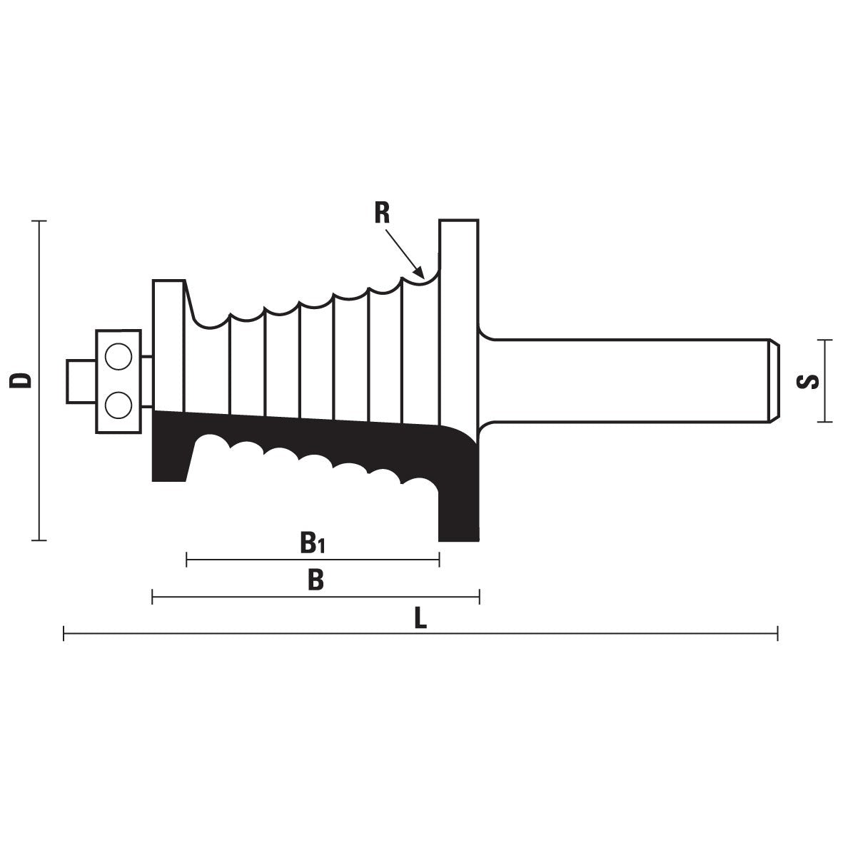 HM multikraalprofielfrees met lager Z2 – E367
