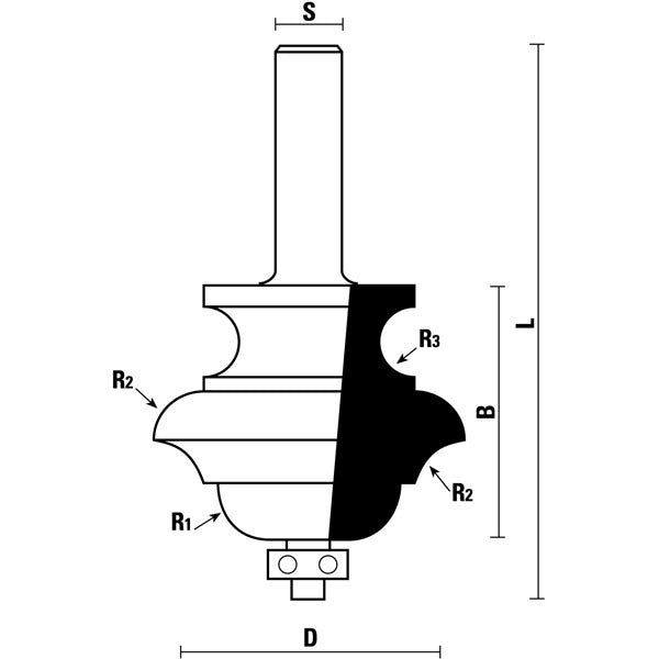 HM klassieke multiprofielfrezen met lagergeleiding Z2 – E169-G169