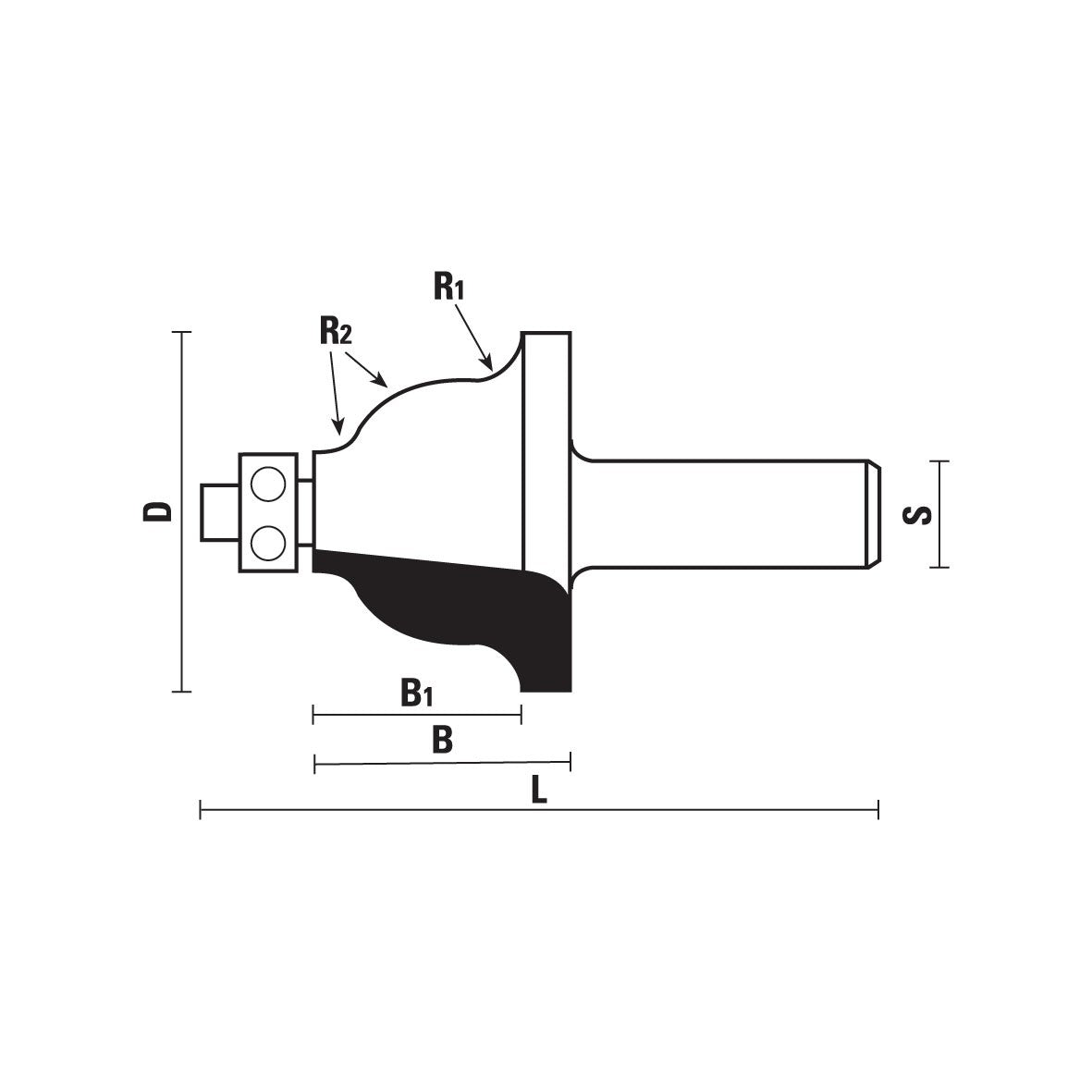 HM golfrandprofielfrees met lager Z2 – E371
