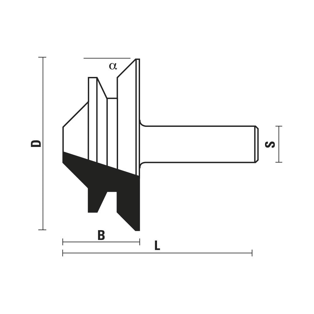 HM 45° verstekverbindingsfrezen Z2 – E120-G120