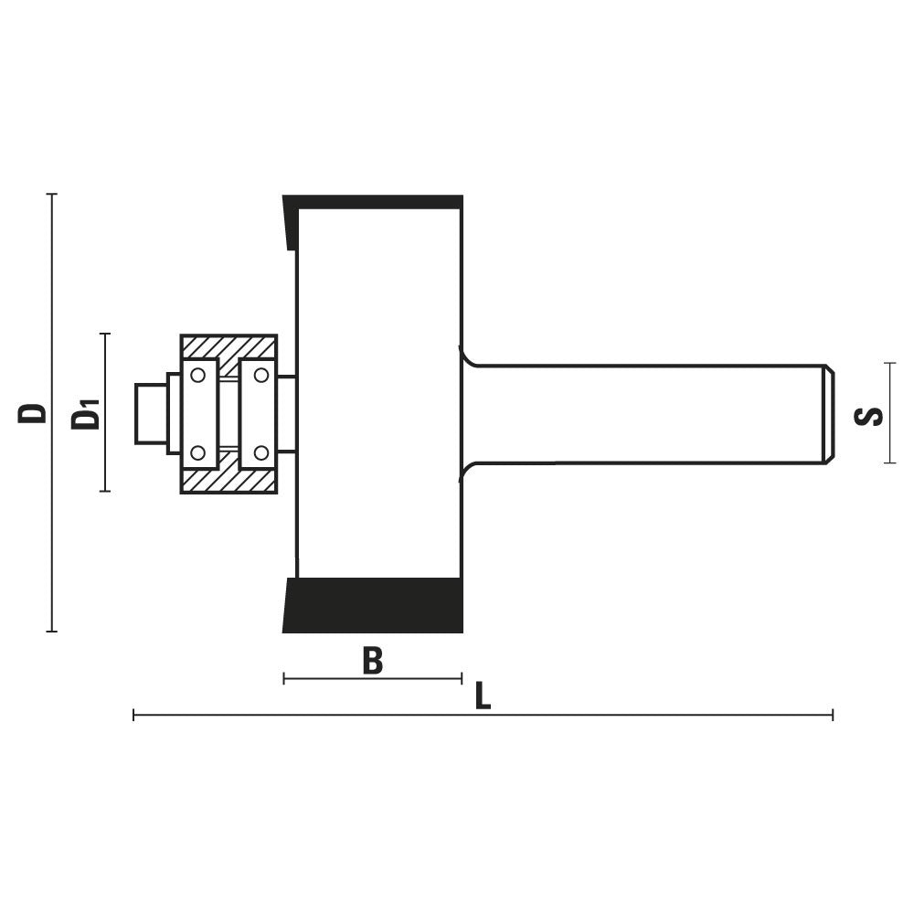 HM rabatfrezen met lagergeleiding Z2 – E150-G150 type 2