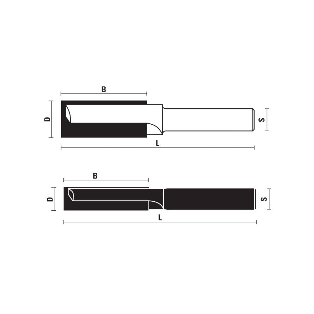 HM-VHM rechte groeffrezen S10 lang Z2+1 – D102