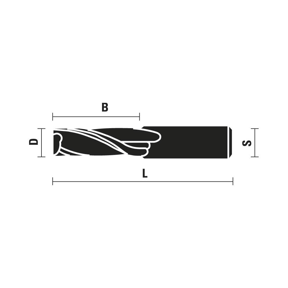VHM spiraalfrezen opwaartse spiraal Z2 – T160