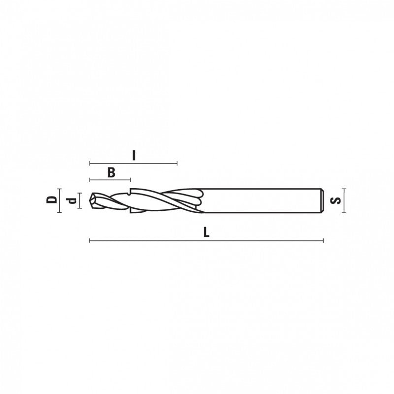 HSS dubbel-diameter spiraalfrees voor aluminium Z2 – U230