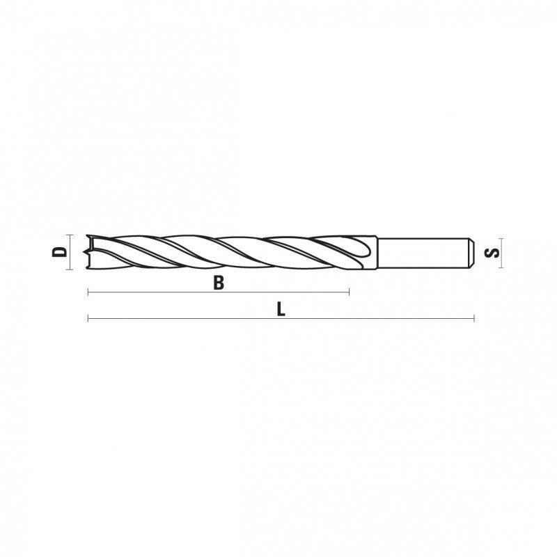 HSS spiraalfrezen Z=2