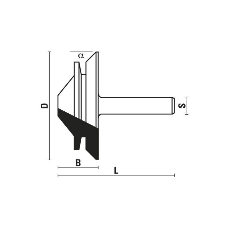 HM 45° verstekverbindingsfrezen A195/B195/C195 – Sistemi Klein detail