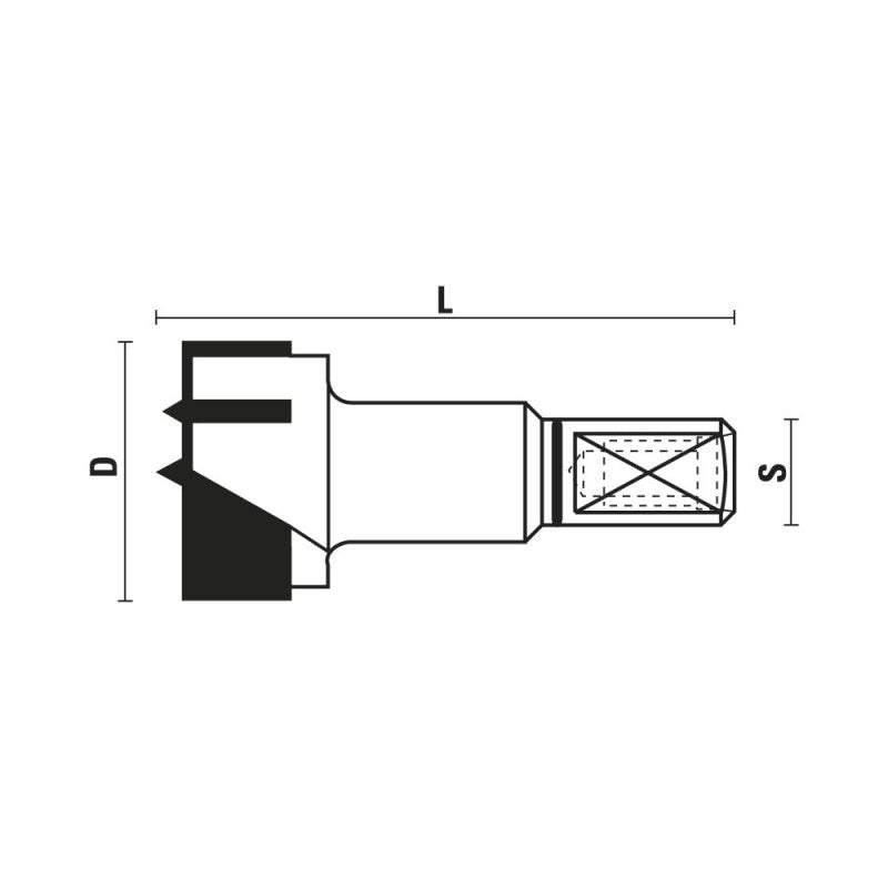 HM scharnierboren Z=2+2