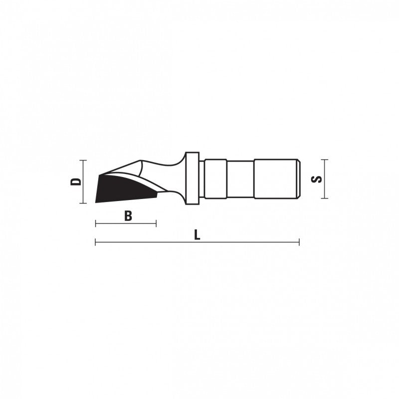 HM/HSS zwaluwstaartfrezen 9° - Z=1