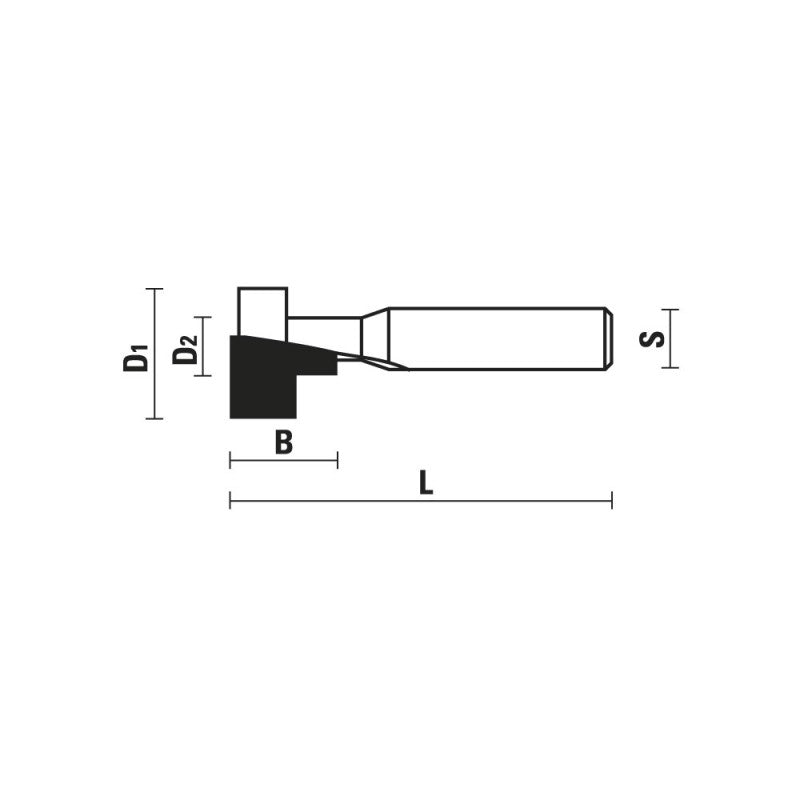 HM sleutelgat- en T-sleuffrezen A153/B153/C153 – Sistemi Klein detail