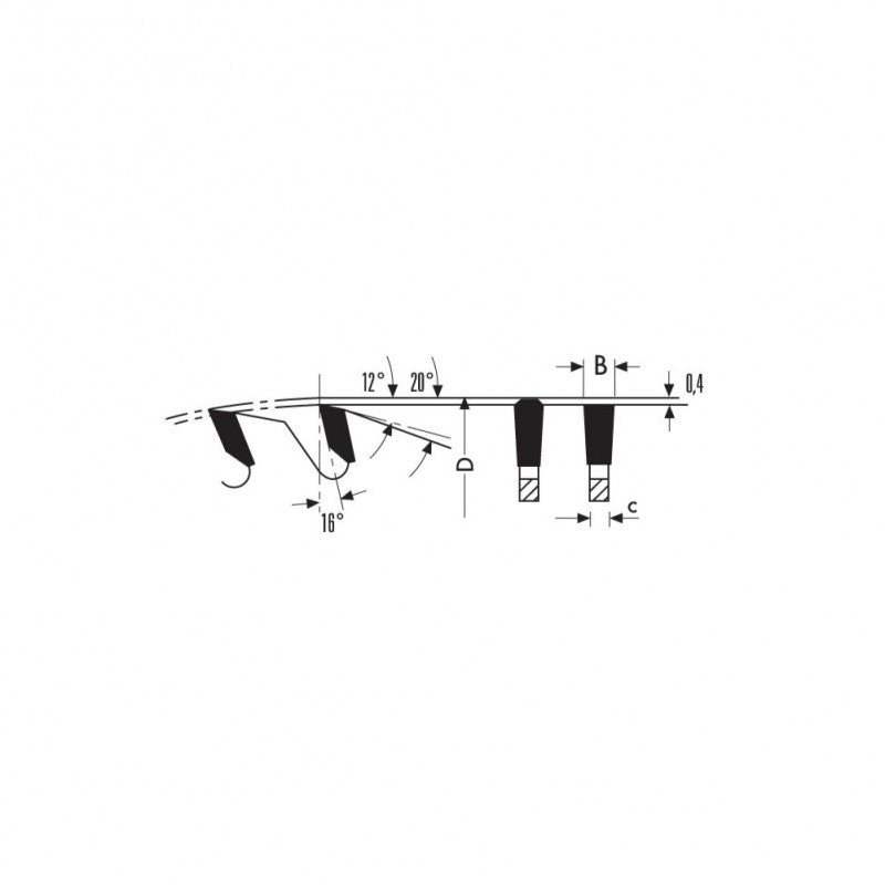 HM ExtraCut® opdeelzaagbladen trapezium-vlaktand – HCS