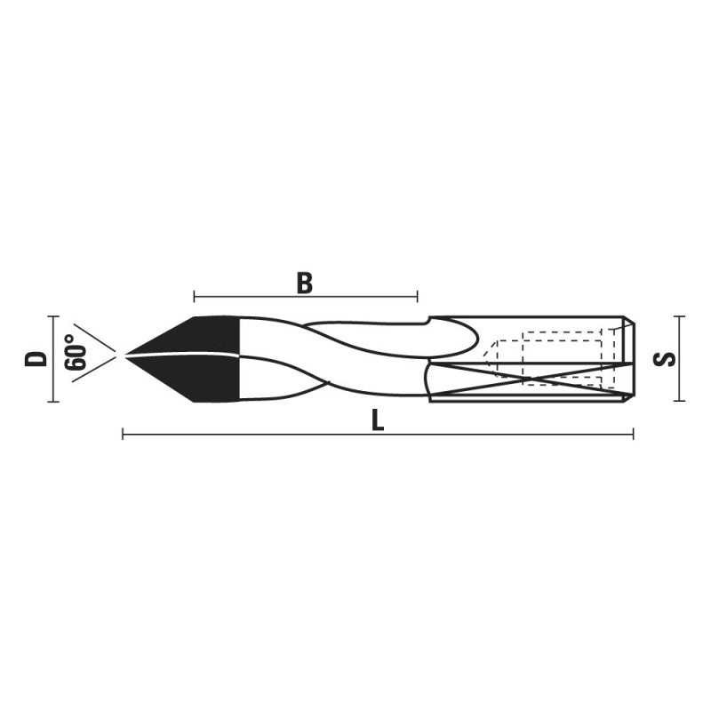HM doorsteekboren Z=2