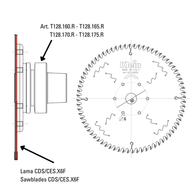 HM fijn-afwerkzaagbladen voor HSK63-adapters – CES.X6F