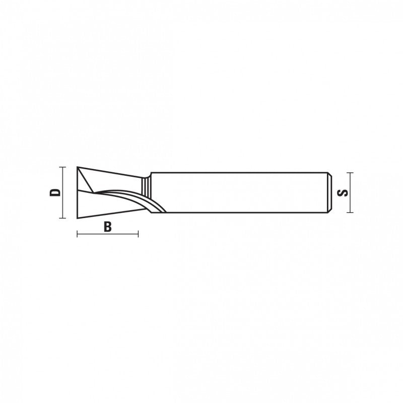 HM/HSS zwaluwstaartfrezen Z=2