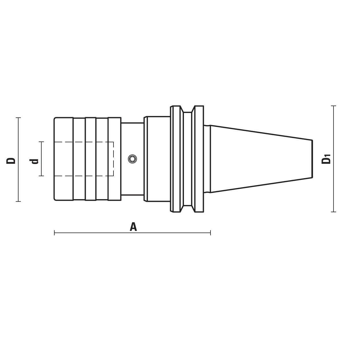 ISO30 snelwissel-taphouder – UT118