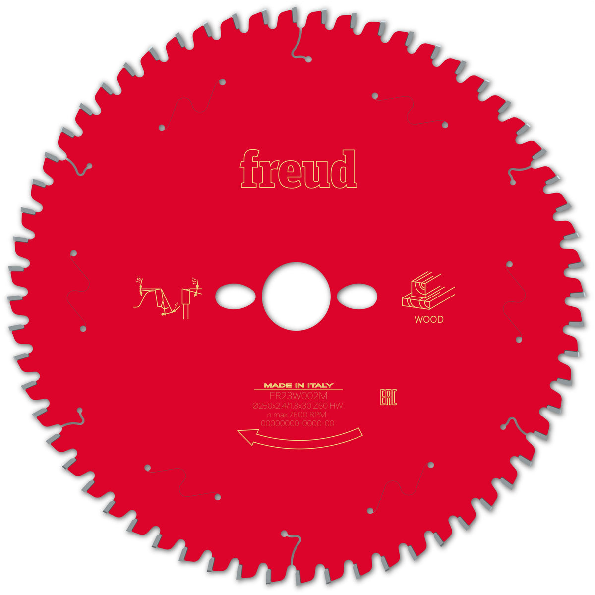 Freud Miter Wood cirkelzaagblad 250 mm – FR23W002M