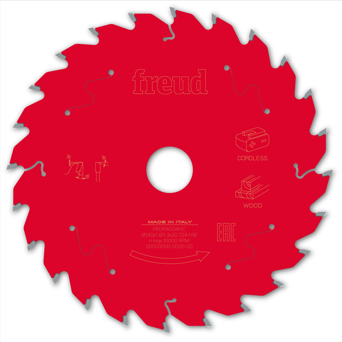 Freud CL HH Wood cirkelzaagblad 140 mm – FR04W004HC