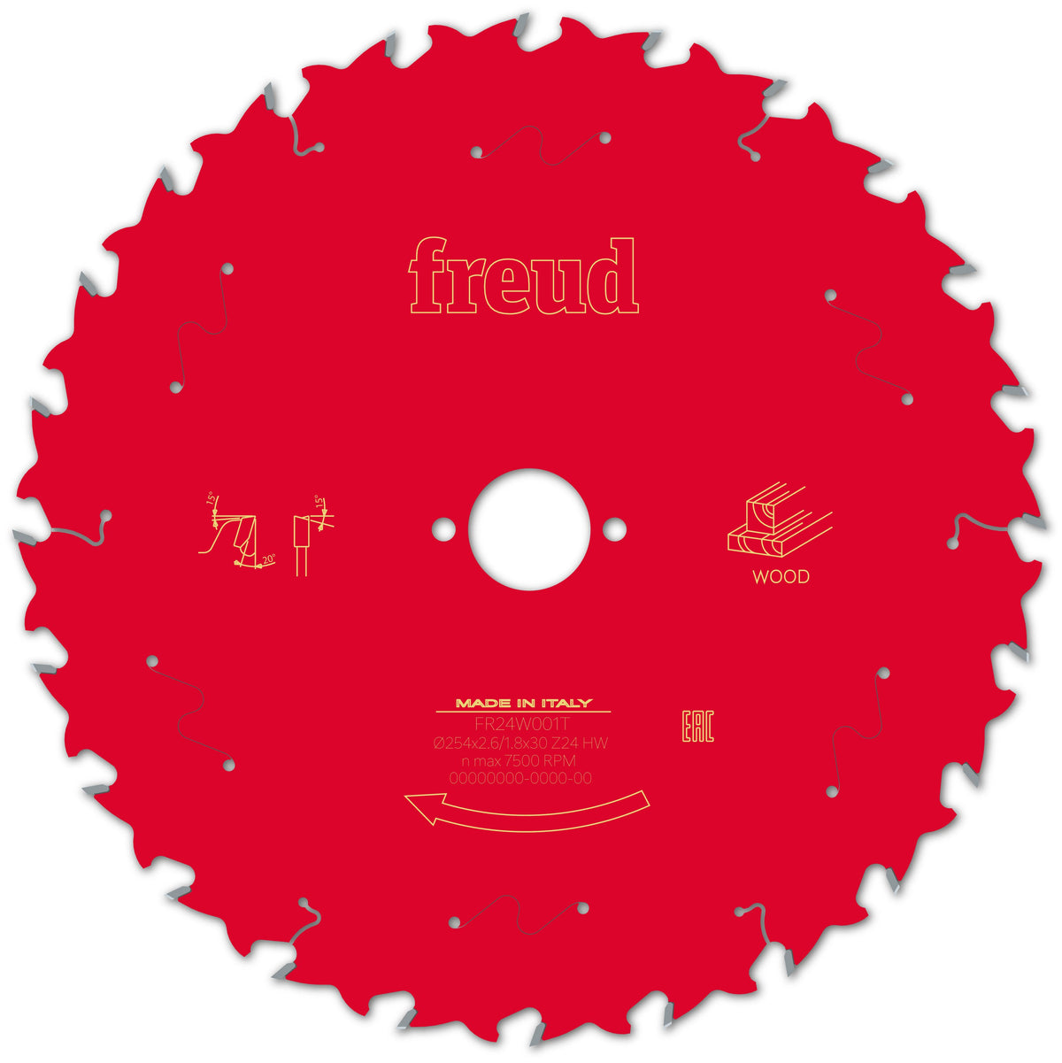 Freud Table Wood cirkelzaagblad 254 mm – FR24W001T
