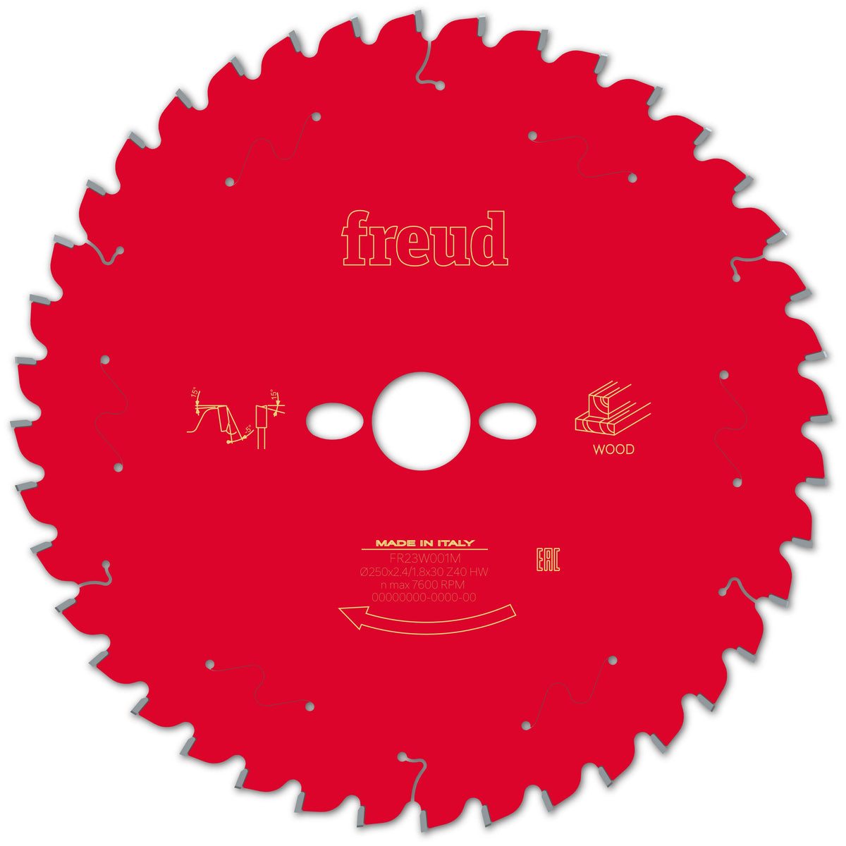 Freud Miter Wood cirkelzaagblad 250 mm – FR23W001M