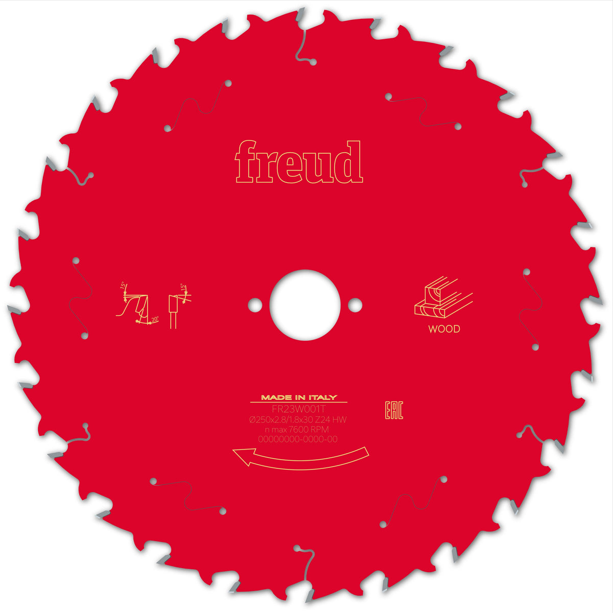 Freud Table Wood cirkelzaagblad 250 mm – FR23W001T
