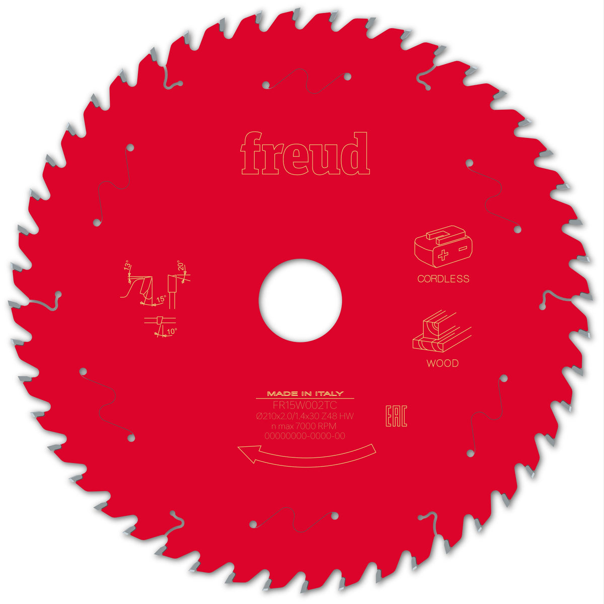 Freud CL Table Wood cirkelzaagblad 210 mm – FR15W002TC