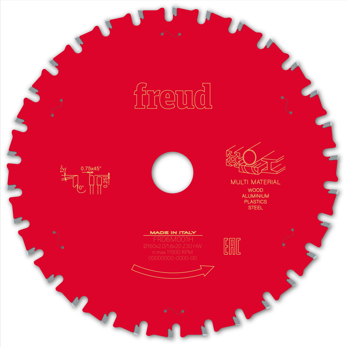 Freud HH Multi Material cirkelzaagblad 160 mm – FR06M001H