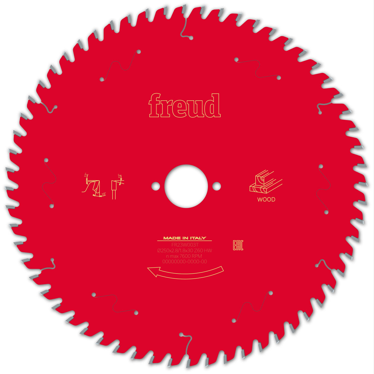 Freud Table Wood cirkelzaagblad 250 mm – FR23W003T