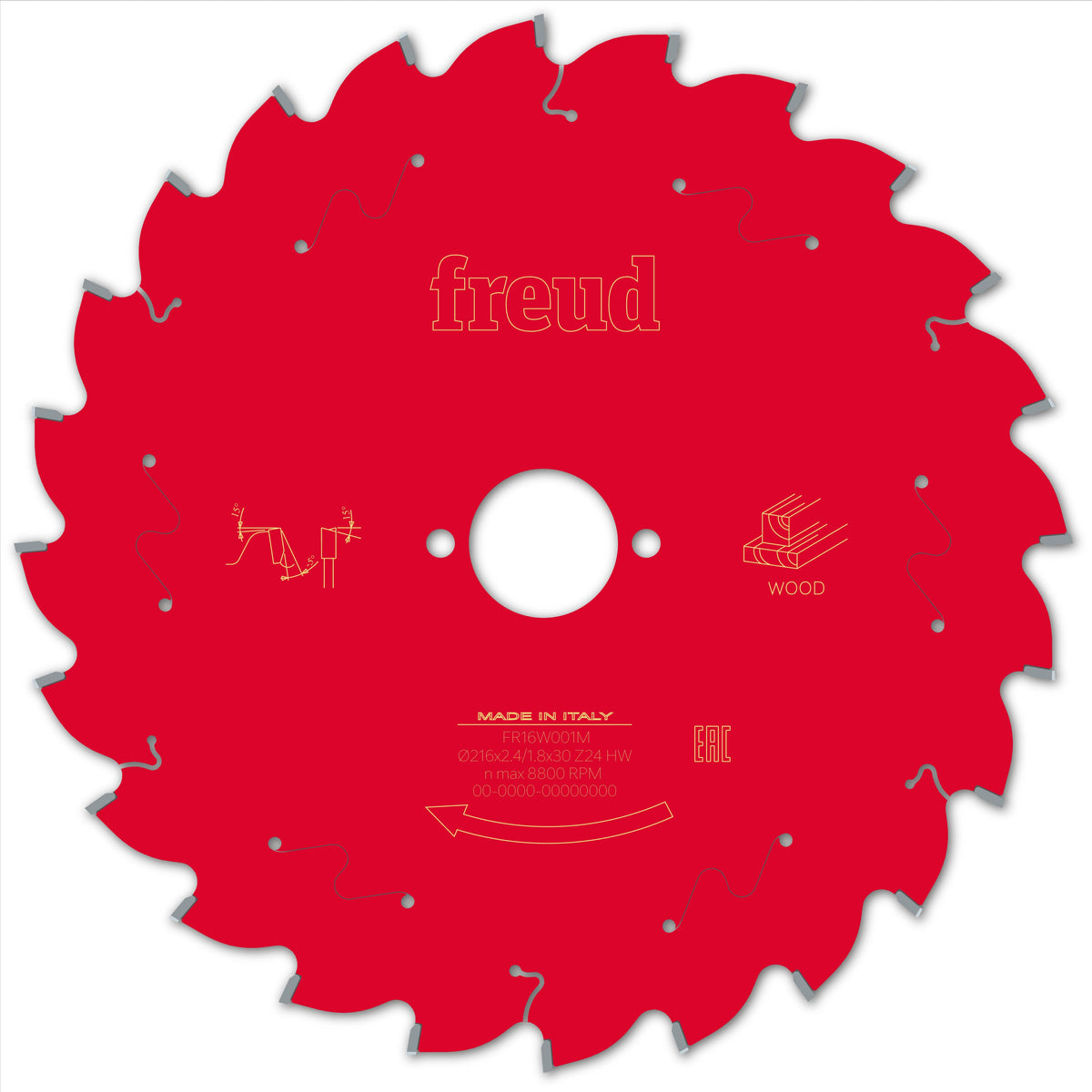 Freud Miter Wood cirkelzaagblad 216 mm – FR16W001M