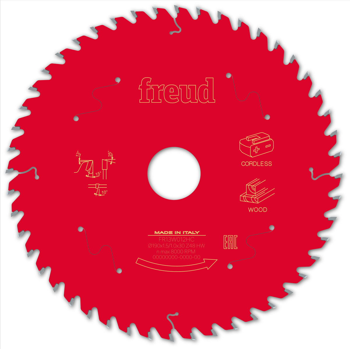 Freud CL HH Wood cirkelzaagblad 190 mm – FR13W012HC