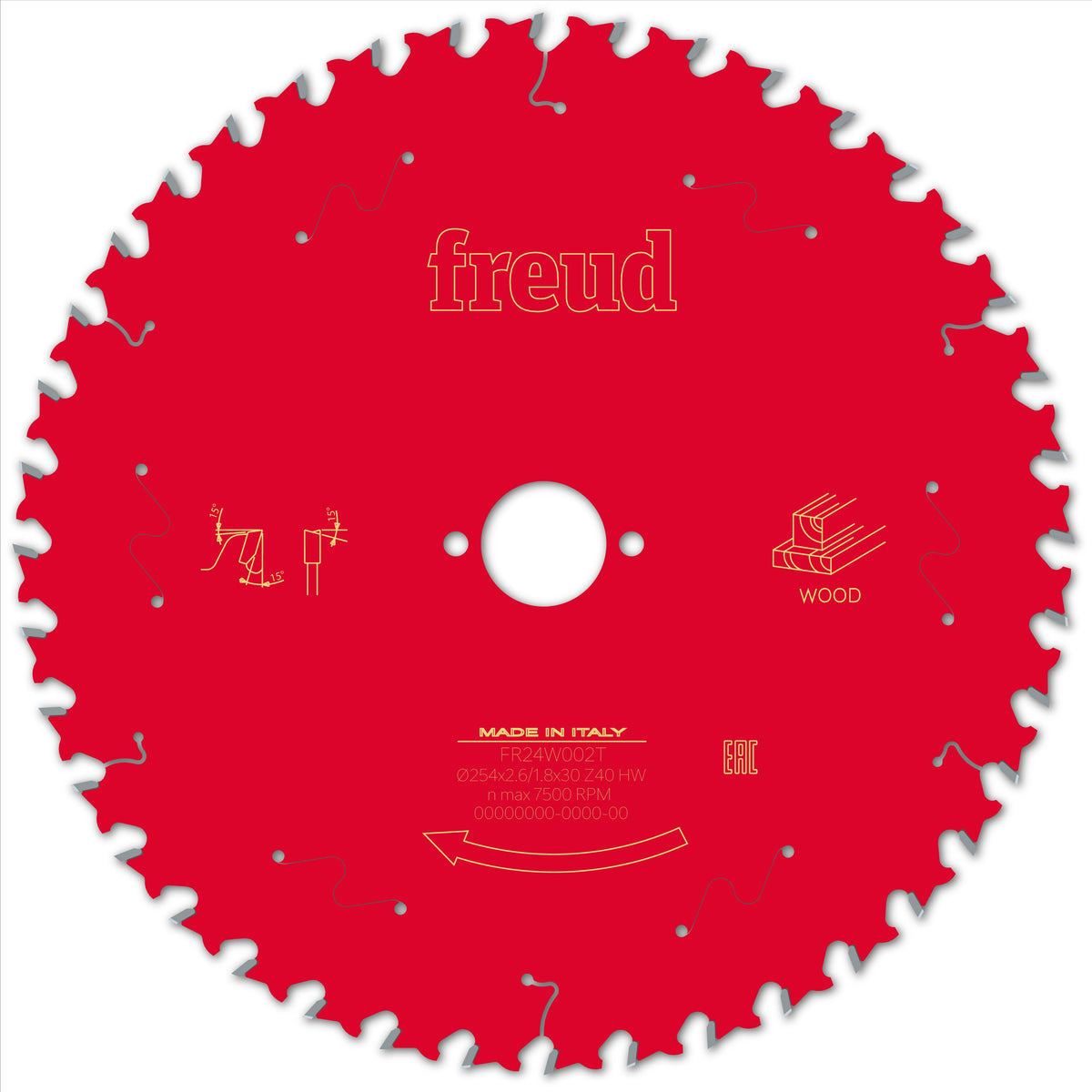Freud Table Wood cirkelzaagblad 254 mm – FR24W002T