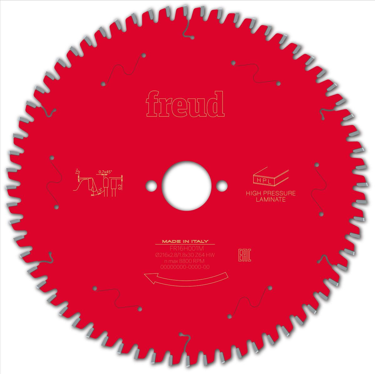 Freud Miter HPL cirkelzaagblad 216 mm – FR16H001M