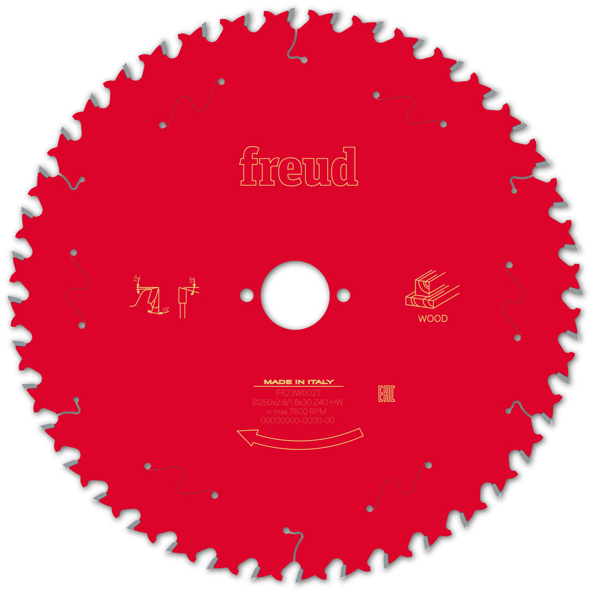 Freud Table Wood cirkelzaagblad 250 mm – FR23W002T