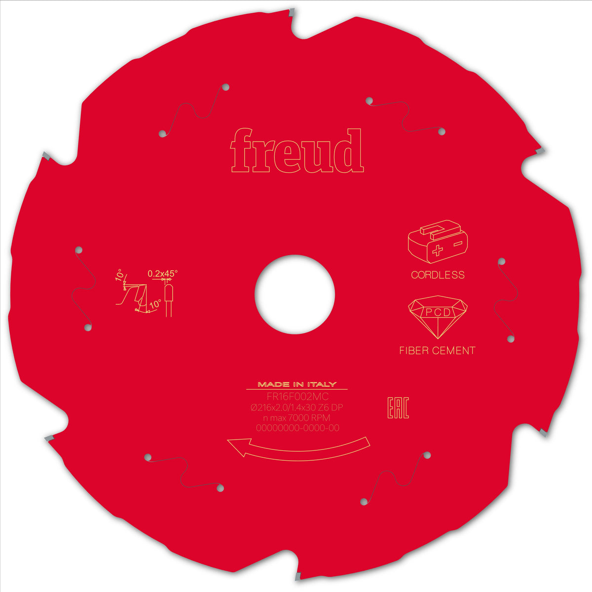 Freud CL Miter Fiber Cement cirkelzaagblad 216 mm – FR16F002MC