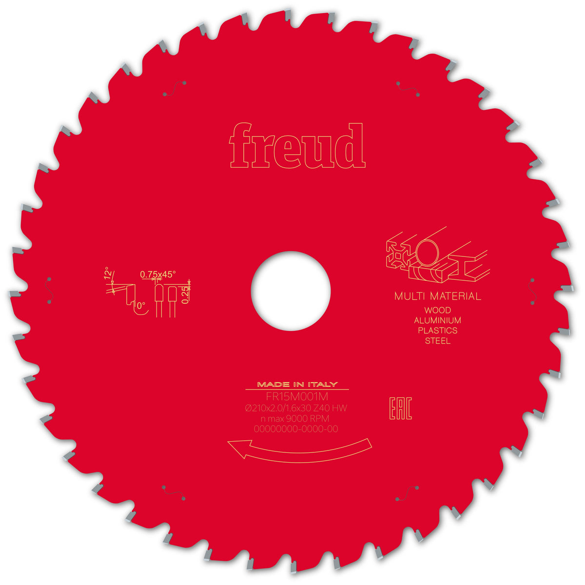 Freud Miter Multi Material cirkelzaagblad 210 mm – FR15M001M
