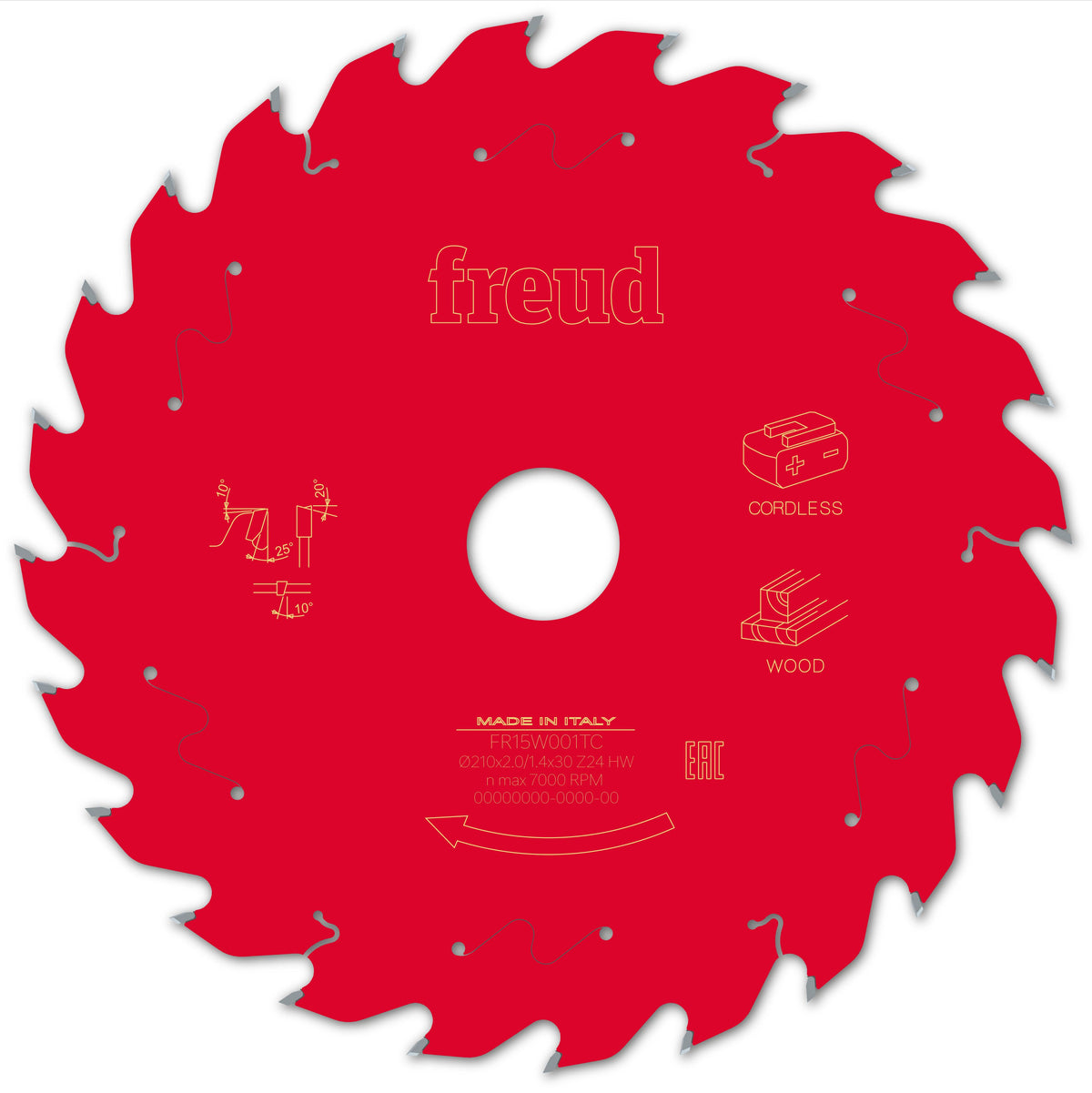 Freud CL Table Wood cirkelzaagblad 210 mm – FR15W001TC