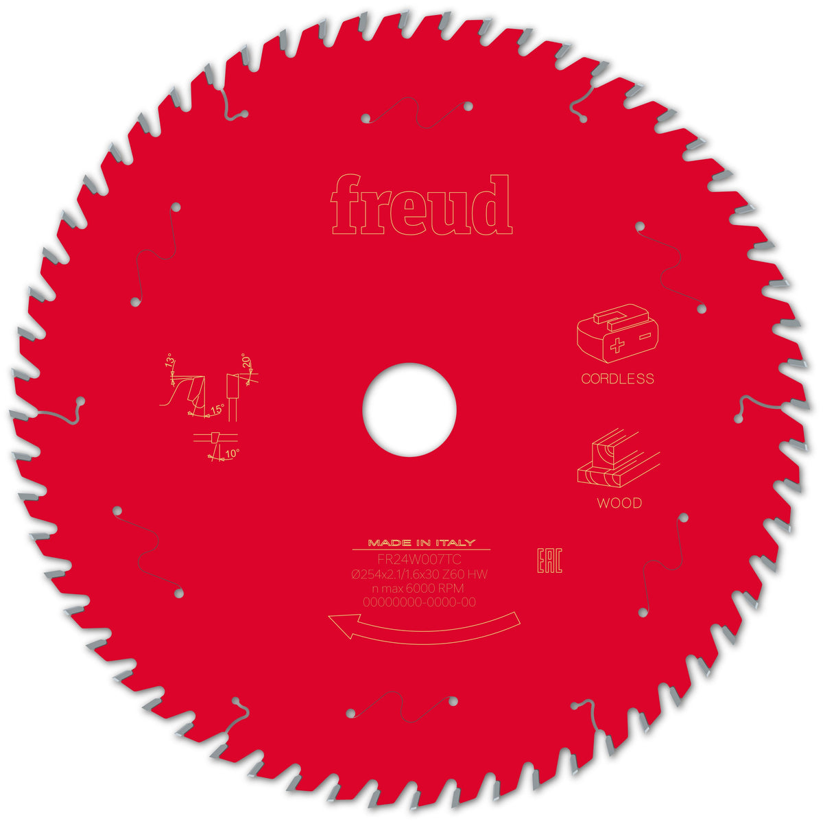 Freud CL Table Wood cirkelzaagblad 254 mm – FR24W007TC