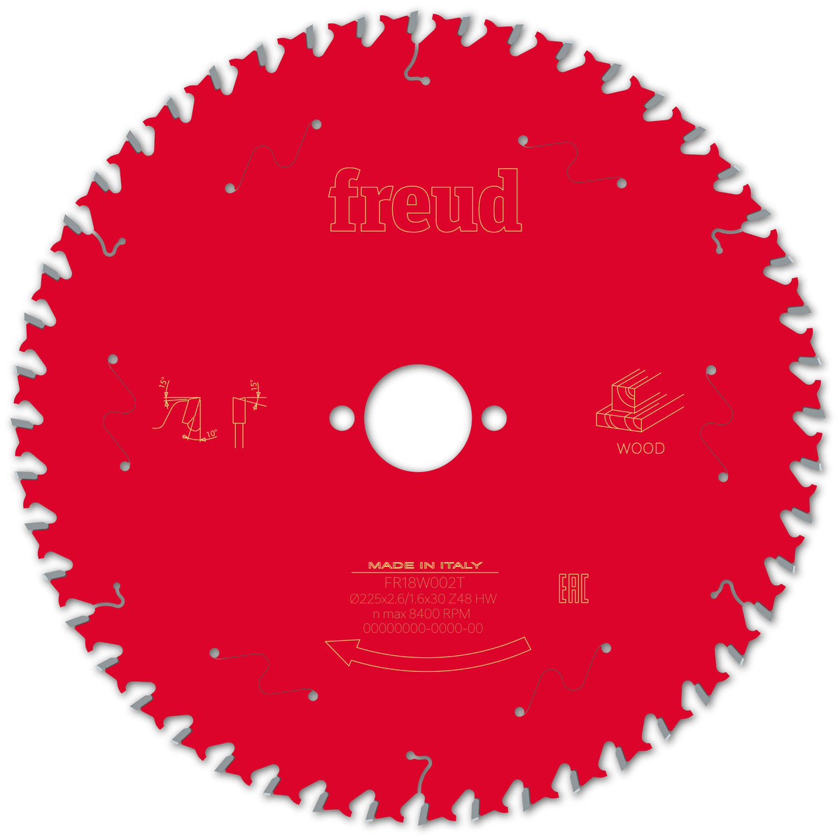 Freud Table Wood cirkelzaagblad 225 mm – FR18W002T