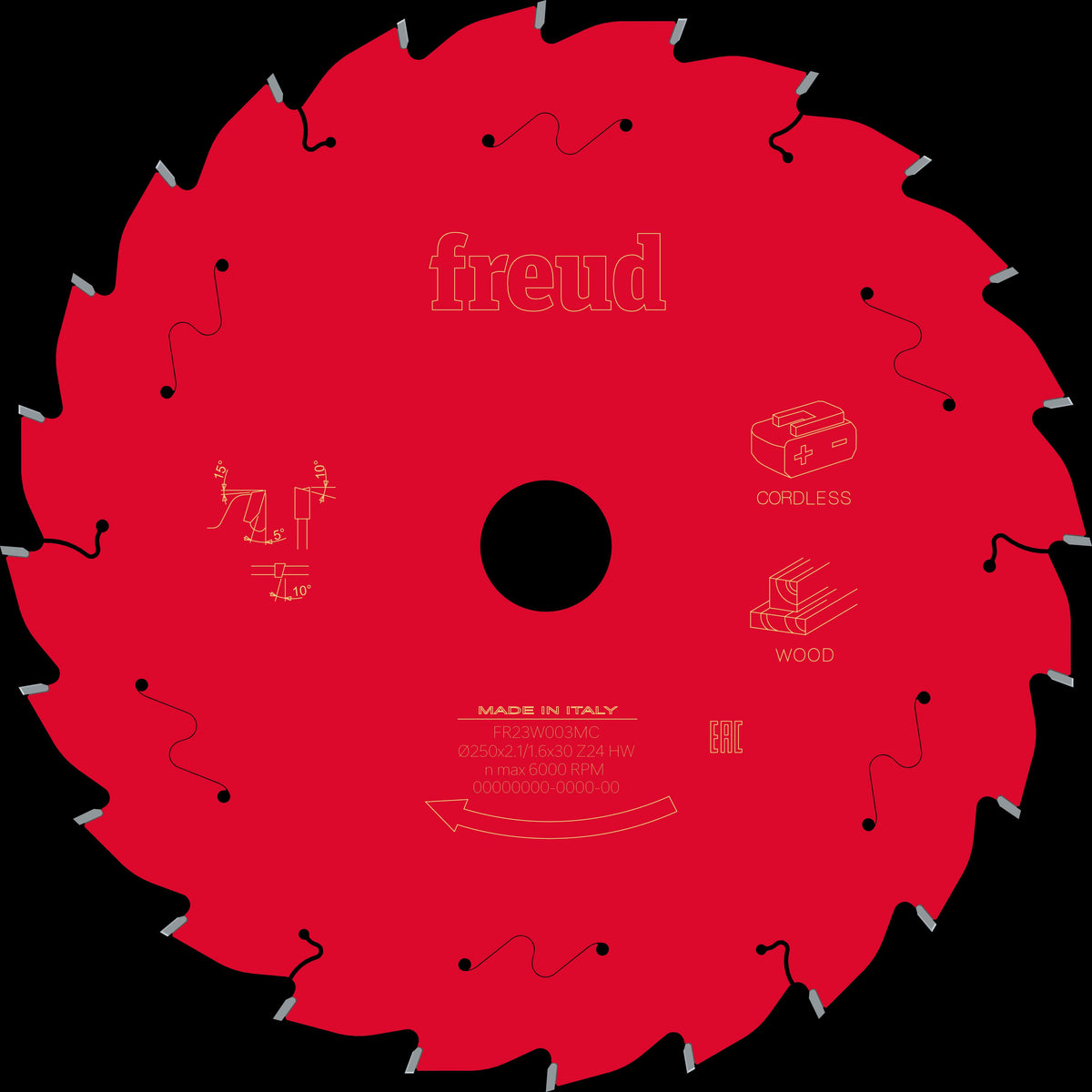 Freud CL Miter Wood cirkelzaagblad 250 mm – FR23W003MC