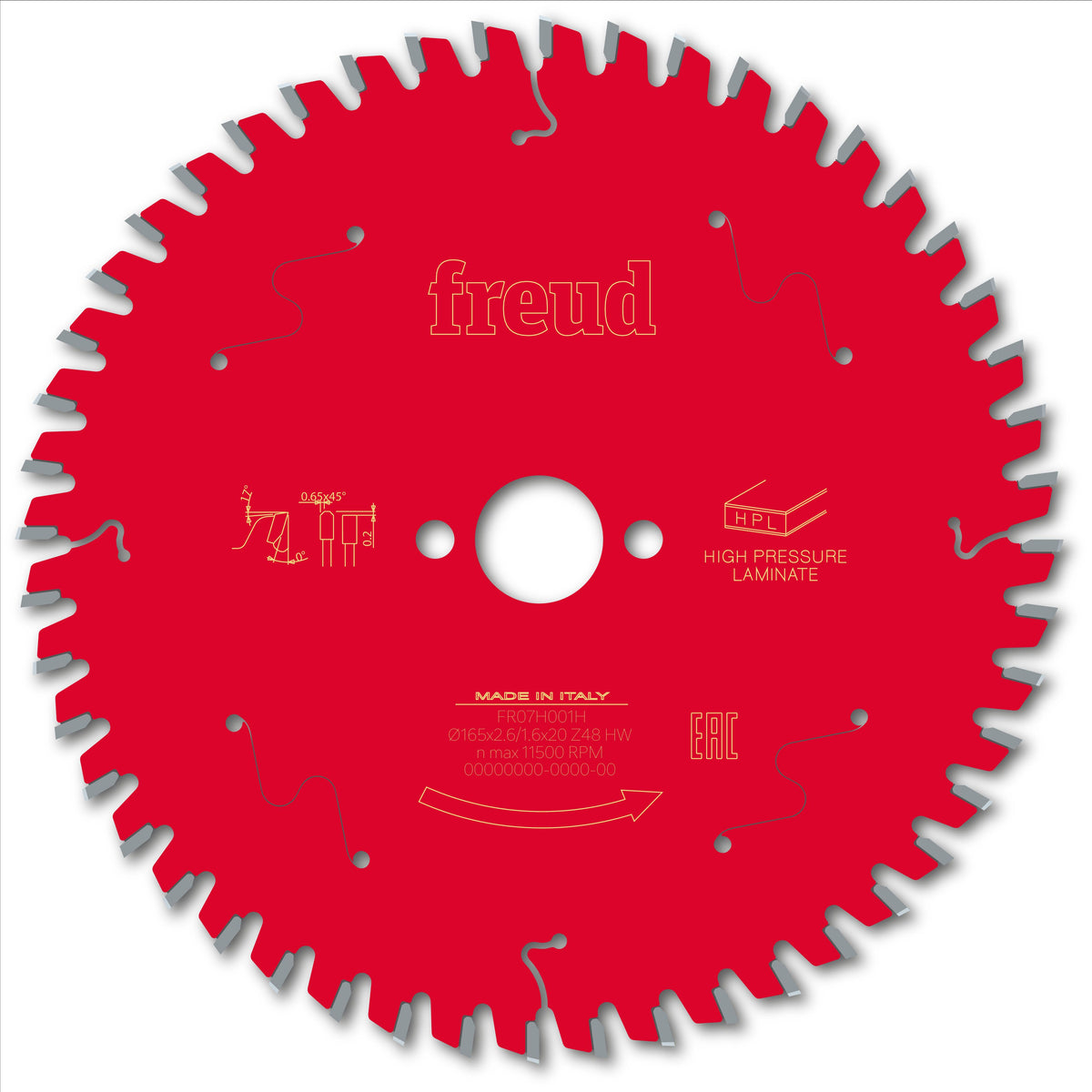 Freud HH HPL cirkelzaagblad 165 mm – FR07H001H