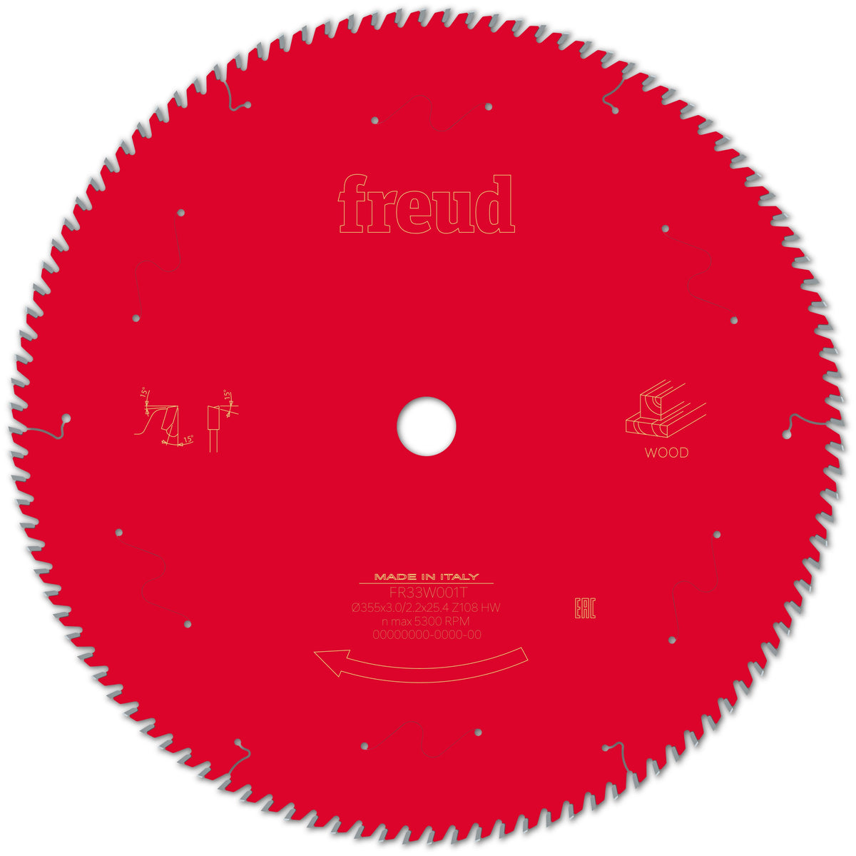 Freud Table Wood cirkelzaagblad 355 mm – FR33W001T